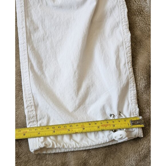 True Religion Womens Military Cargo Pants 26 White Straight Adjustable Waist/Leg - Picture 14 of 16